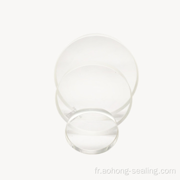 Cercle rond transparent du verre de vue de borosilicate trempé